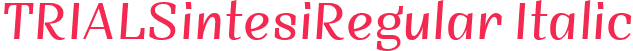 TRIALSintesiRegular Italic